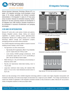 3D Integration Technology Flyer
